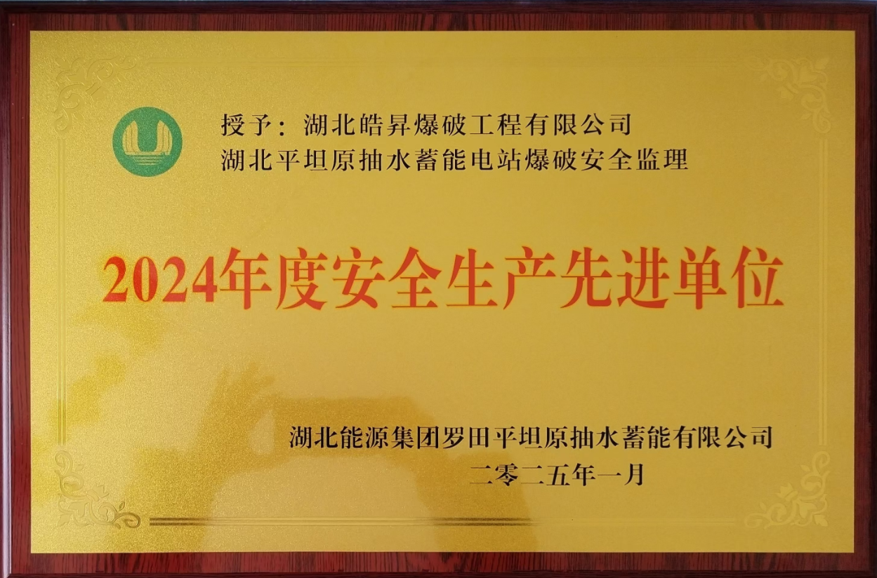 2024年度安全生產(chǎn)先進單位